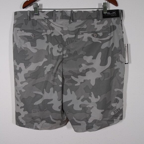RLX Ralph Lauren Shorts Men's Size 38 Gray Camo Camouflage Water Repellent - Picture 4 of 9